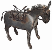 Pack Burro Metal Yard Art Sculpture