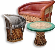 Painted Equipales Furniture - Dyed Pigskin Equipale