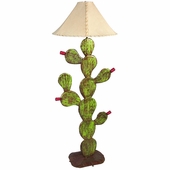Painted Iron Prickly Pear Floor Lamp