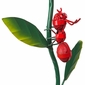 Painted Metal Flower Sculpture with Ants