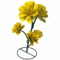 Painted Metal Garden Art Flowers with 5 Blooms