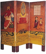 Painted Room Divider Screens and Door Ornaments
