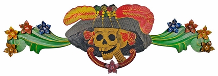 Painted Tin Catrina Door Ornament