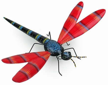 Painted Tin Dragonfly Sculpture