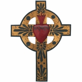 Painted Tin Gold Leaf Cross