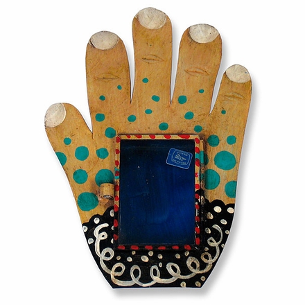Painted Tin Hand with Nicho