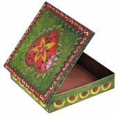 Painted Tin Heart Container Box