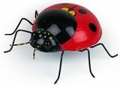 Painted Tin Lady Bug Sculpture
