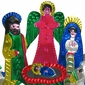 Painted Tin Nativity Box 10-Piece Set