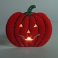 Painted Tin Pumpkin Candle Sconce