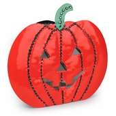 Painted Tin Pumpkin Candle Sconce