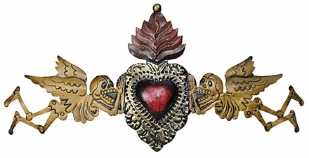 Painted Tin Skeleton Door Ornament