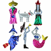 Painted Tin Skeleton Ornaments - Per Doz
