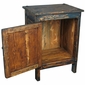Painted Wood 1 Door Nightstand - Dark Blue