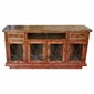 Painted Wood Buffet/Entertainment Console with Scrolled Iron Doors