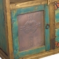 Painted Wood Buffet or Entertainment Console with Tin Door Inserts
