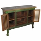 Painted Wood Carved Leg Entertainment Console/Buffet