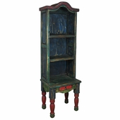 Rustic Painted Wood Chair Bookcase