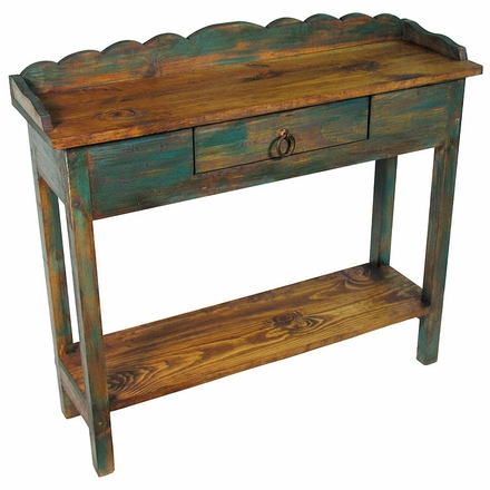 Painted Wood Console Table with Drawer