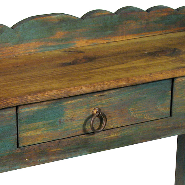 Painted Wood Console Table with Drawer