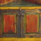 Painted Wood Corner Shelf