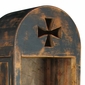 Painted Wood Domed Skinny Bookcase - Black