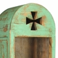 Painted Wood Domed Skinny Bookcase - Green