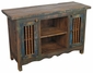 Painted Wood Entertainment Console/Buffet Blue