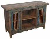 Painted Wood Entertainment Console/Buffet Blue