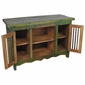 Painted Wood Entertainment Console/Buffet Green