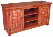 Painted Wood Entertainment Console Red