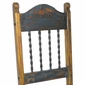 Painted Wood Mexican Dining Chair with Twisted Iron - Minimum Order 4