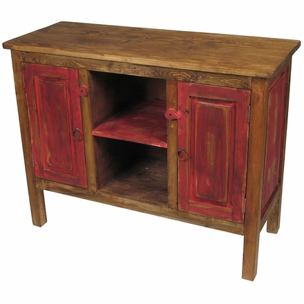 Painted Wood Red Entertainment Console