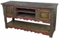 Painted Wood Scalloped Skirt Buffet or Entertainment Console