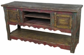 Painted Wood Scalloped Skirt Buffet or Entertainment Console