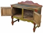 Painted Wood Sideboard with Turned Legs