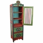 Painted Wood Skinny Santa Fe Cabinet