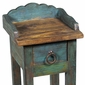 Painted Wood Small Stand with Drawer