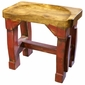 Painted Wood Tractor Seat Bench - Single