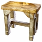 Painted Wood Tractor Seat Bench - Single