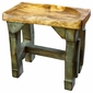 Painted Wood Tractor Seat Bench - Single