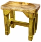 Painted Wood Tractor Seat Bench - Single