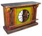Painted Wood Wagon Wheel Bar