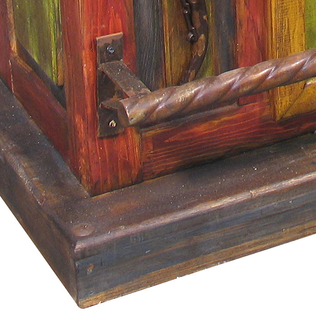 Painted Wood Wagon Wheel Bar Free Shipping