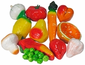 Paper Mache Fruit & Vegetables - 1 Dozen