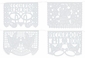 Paper Picado Wedding Banners - White - Set of 2