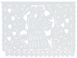 Paper Picado Wedding Banners - White - Set of 2