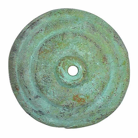 Patina Bronze Round Rosettes with Bronze Nailheads - 1 Pair