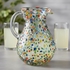 Pear Shaped Handblown Pebbled Confetti Glass Pitcher