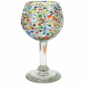 Pebbled Confetti Mexican White Wine Glass - Set of 4